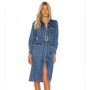 Bardot Blue Denim Midi Dress